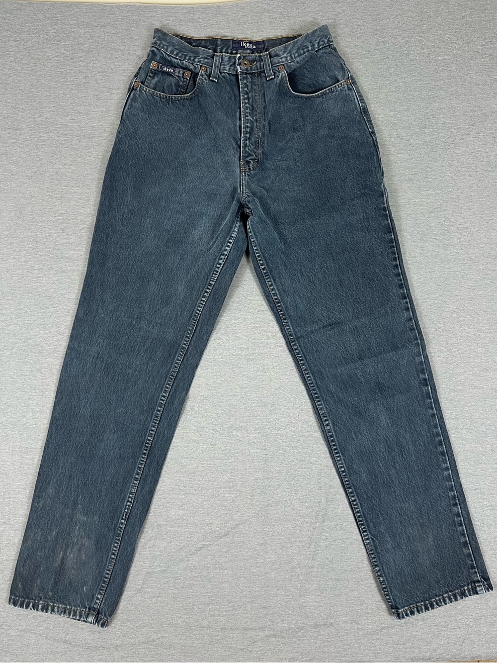 Ikeda Vintage 90’s High Rise Straight Leg Jeans in Dark Wash